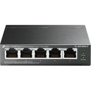 TP-Link TL-SG1005LP switch de rede Não-gerido Gigabit Ethernet (10 100 1000) Power over Ethernet (PoE) Preto
