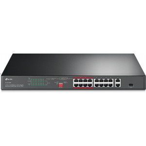 TP-Link TL-SL1218P switch de rede Não-gerido Gigabit Ethernet (10 100 1000) Power over Ethernet (PoE) 1U Preto