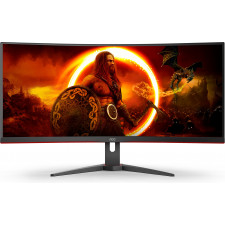 AOC G2 CU34G2XE BK monitor de ecrã 86,4 cm (34") 3440 x 1440 pixels Preto, Vermelho