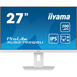 iiyama ProLite XUB2792QSU-W6 monitor de ecrã 68,6 cm (27") 2560 x 1440 pixels Wide Quad HD LED Branco