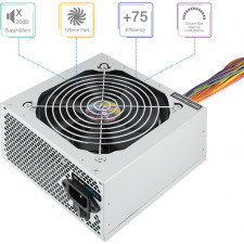 TooQ TQAPOLO-500SP fonte de alimentação 500 W 20+4 pin ATX ATX Prateado