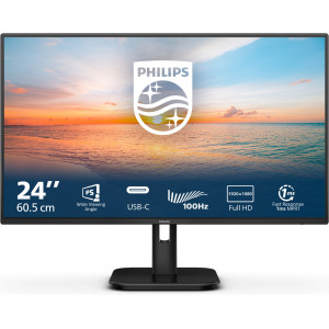 Philips 1000 series 24E1N1300A 00 monitor de ecrã 60,5 cm (23.8") 1920 x 1080 pixels Full HD LCD Preto