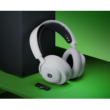 Steelseries ARCTIS NOVA 7X WHITE Auscultadores Sem fios Fita de cabeça Jogos Bluetooth Branco