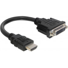 DeLOCK 0.2m HDMI-DVI M F 0,2 m HDMI Type A (Standard) DVI-D Preto