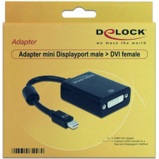 DeLOCK Adapter mini Displayport 0,18 m DVI-I Preto