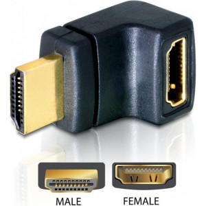 DeLOCK HDMI Stecker  HDMI Buchse 90° oben HDMI 1.3 Preto