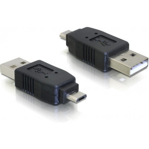 DeLOCK Adapter USB micro-B male to USB2.0 A-male USB 2.0 A Preto