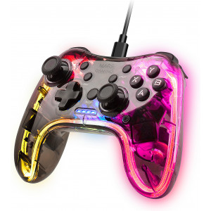 Mars Gaming MGPC controlador de jogo Transparente USB Gamepad Android, MAC, Nintendo Switch, PC, Playstation 3