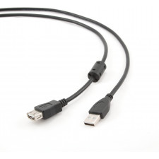 Gembird 1.8m USB 2.0 A M FM cabo USB 1,8 m USB A Preto