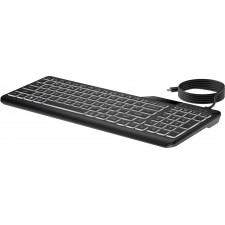 HP 400 Backlit Wired Keyboard teclado USB Preto