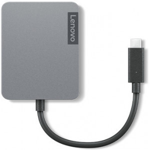 Lenovo 4X91A30366 base & duplicador de portas Com fios USB 2.0 Type-C Cinzento