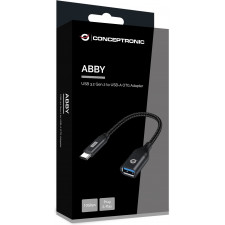 Conceptronic ABBY18B adaptador para cabos USB-C USB-A Preto