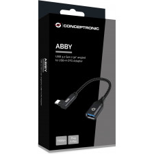 Conceptronic ABBY19B adaptador para cabos USB-C USB-A Preto
