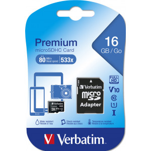 Verbatim Premium 16 GB MicroSDHC Classe 10