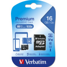 Verbatim Premium 16 GB MicroSDHC Classe 10