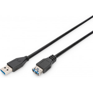 Digitus AK-300203-030-S cabo USB 3 m USB 3.2 Gen 1 (3.1 Gen 1) USB A Preto