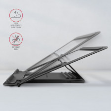 Axagon STND-L Suporte para Computadores Portáteis Suporte para computador portátil Cinzento 40,6 cm (16")