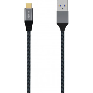 AISENS A107-0633 cabo USB 2 m USB 3.2 Gen 2 (3.1 Gen 2) USB C USB A Cinzento