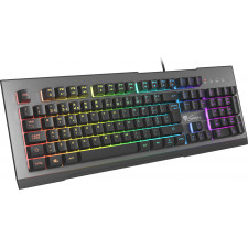 GENESIS Rhod 500 RGB teclado USB QWERTY Português Preto, Prateado