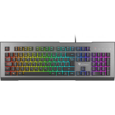 GENESIS Rhod 500 RGB teclado USB QWERTY Português Preto, Prateado