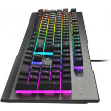 GENESIS Rhod 500 RGB teclado USB QWERTY Português Preto, Prateado