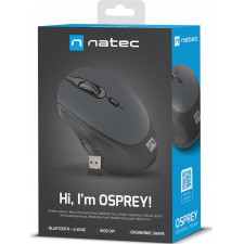 NATEC Osprey rato Mão direita RF Wireless + Bluetooth Ótico 1600 DPI