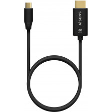 AISENS A109-0711 adaptador de cabo de vídeo 1 m USB Type-C HDMI Type A (Standard) Preto