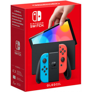 Nintendo Switch OLED consola de jogos portáteis 17,8 cm (7") 64 GB Ecrã táctil Wi-Fi Azul, Vermelho