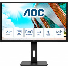 AOC Q32P2CA monitor de ecrã 80 cm (31.5") 2560 x 1440 pixels 2K Ultra HD LED Preto