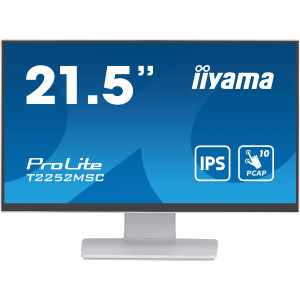 iiyama ProLite monitor de ecrã 54,6 cm (21.5") 1920 x 1080 pixels Full HD LCD Ecrã táctil Mesa Branco