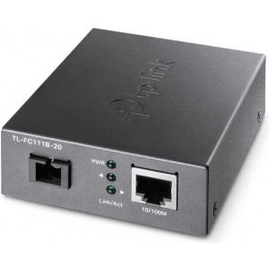 TP-Link TL-FC111B-20 conversor de rede de média 100 Mbit s Modo único Preto