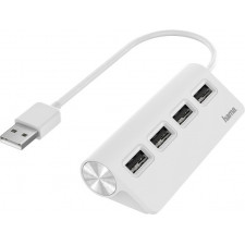 Hama 00200120 hub de interface USB 2.0 480 Mbit s Branco