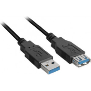 Sharkoon 2m, 2xUSB3.0-A cabo USB USB 3.2 Gen 1 (3.1 Gen 1) USB A Preto