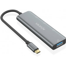 AISENS A109-0762 hub de interface USB 3.2 Gen 1 (3.1 Gen 1) Type-C 5000 Mbit s Cinzento