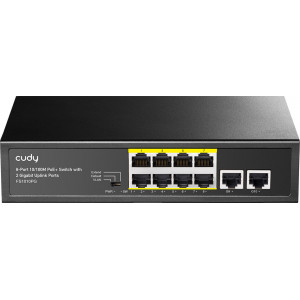Cudy FS1010PG switch de rede Fast Ethernet (10 100) Power over Ethernet (PoE) Preto