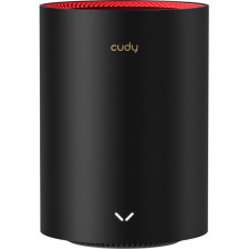 Cudy M3000 2-Pack Dual-band (2,4 GHz   5 GHz) Wi-Fi 6 (802.11ax) Preto, Vermelho 1 Interno