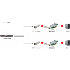 LevelOne GNC-0201 cartão de rede Interno Fibra