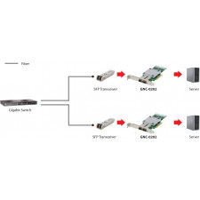 LevelOne GNC-0202 cartão de rede Interno Fibra