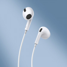 Baseus H17 Auscultadores Com fios Intra-auditivo Chamadas Música Branco