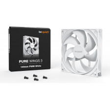 be quiet! Pure Wings 3 140mm PWM White Caixa de computador Ventoinha 14 cm Branco 1 unidade(s)