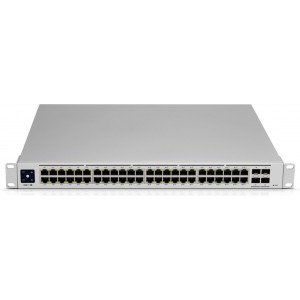 Ubiquiti UniFi USW-PRO-48 switch de rede Gerido L2 L3 Gigabit Ethernet (10 100 1000) 1U Prateado
