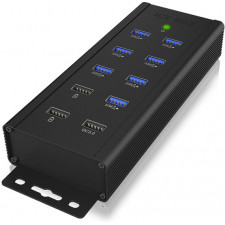 ICY BOX IB-HUB1703-QC3 USB 3.2 Gen 1 (3.1 Gen 1) Type-B 5000 Mbit s Preto
