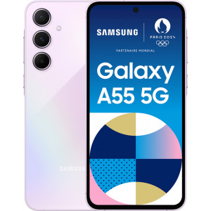 Samsung Galaxy A55 5G 16,8 cm (6.6") Dual SIM híbrido Android 14 USB Type-C 8 GB 256 GB 5000 mAh Lilás
