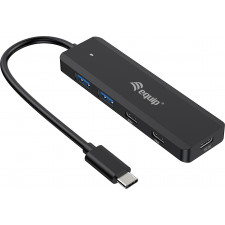 Equip 128964 hub de interface USB 3.2 Gen 1 (3.1 Gen 1) Type-C 5000 Mbit s Preto