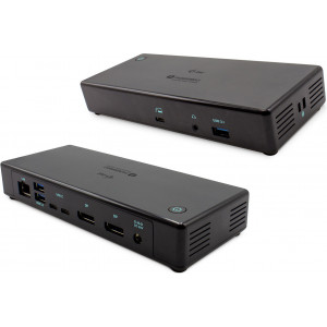 i-tec TB3CDUALDPDOCKPD base & duplicador de portas Com fios Thunderbolt 3 Preto