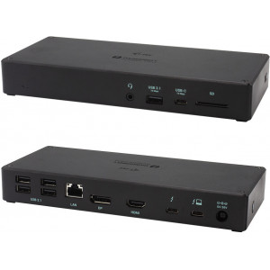 i-tec TB3TRIPLEDOCKPD base & duplicador de portas Com fios Thunderbolt 3 Preto