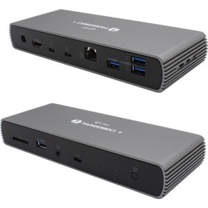 i-tec TB4DUALDOCKPD base & duplicador de portas Com fios Thunderbolt 4 Preto