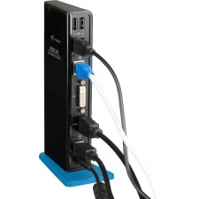 i-tec U3HDMIDVIDOCK base & duplicador de portas Acoplamento Preto