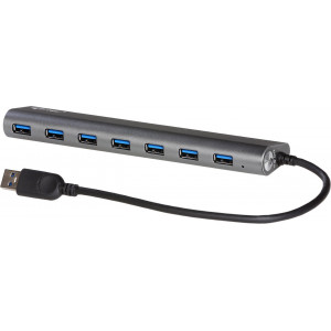 i-tec Metal U3HUB778 hub de interface USB 3.2 Gen 1 (3.1 Gen 1) Type-A 5000 Mbit s Prateado