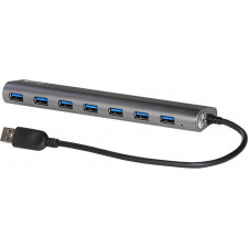 i-tec Metal U3HUB778 hub de interface USB 3.2 Gen 1 (3.1 Gen 1) Type-A 5000 Mbit s Prateado